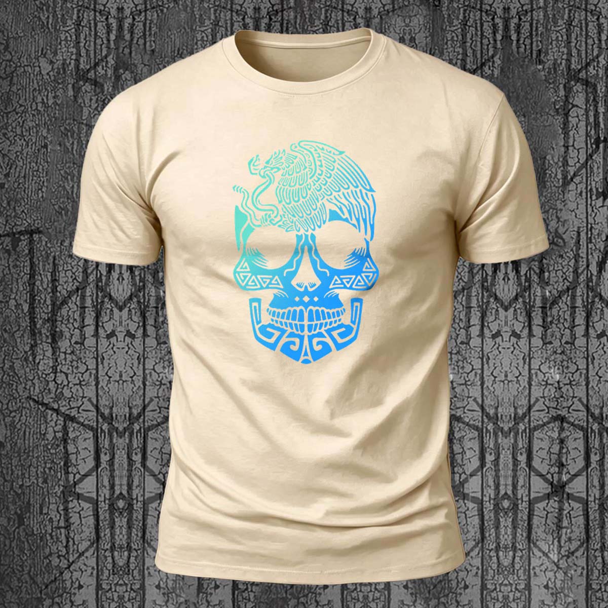 Cool Skull-Print Casual 100% Cotton T-Shirt