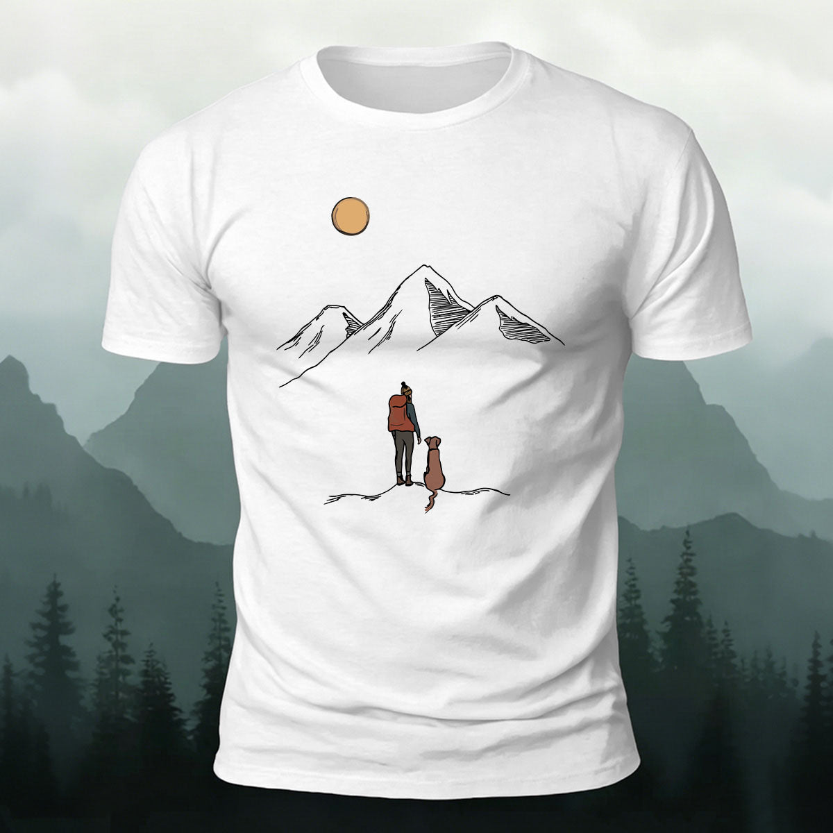 Hiking Buddy Printed Casual Soft Cotton T-Shirt