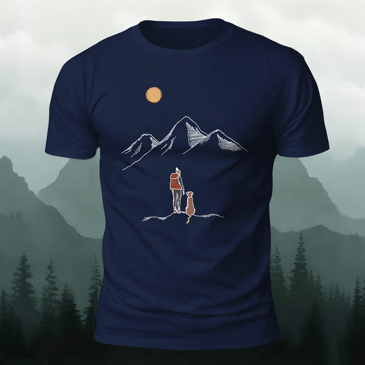 Hiking Buddy Printed Casual Soft Cotton T-Shirt