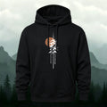 Cotton Made Tree Silhouettes Round Sun Print Hoodie
