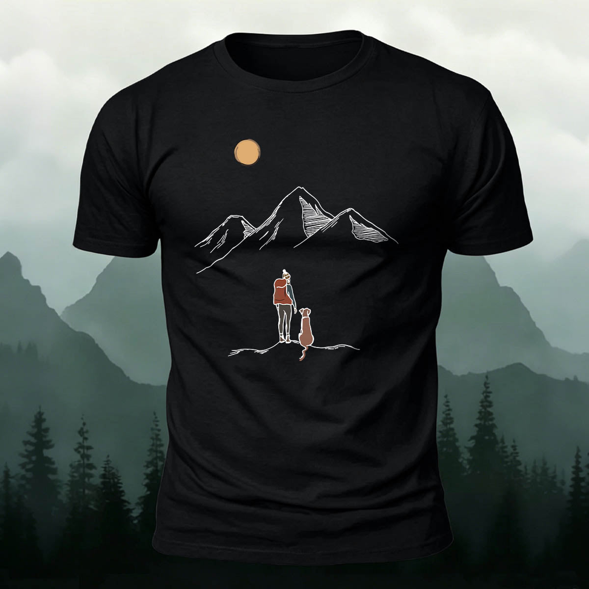Hiking Buddy Printed Casual Soft Cotton T-Shirt