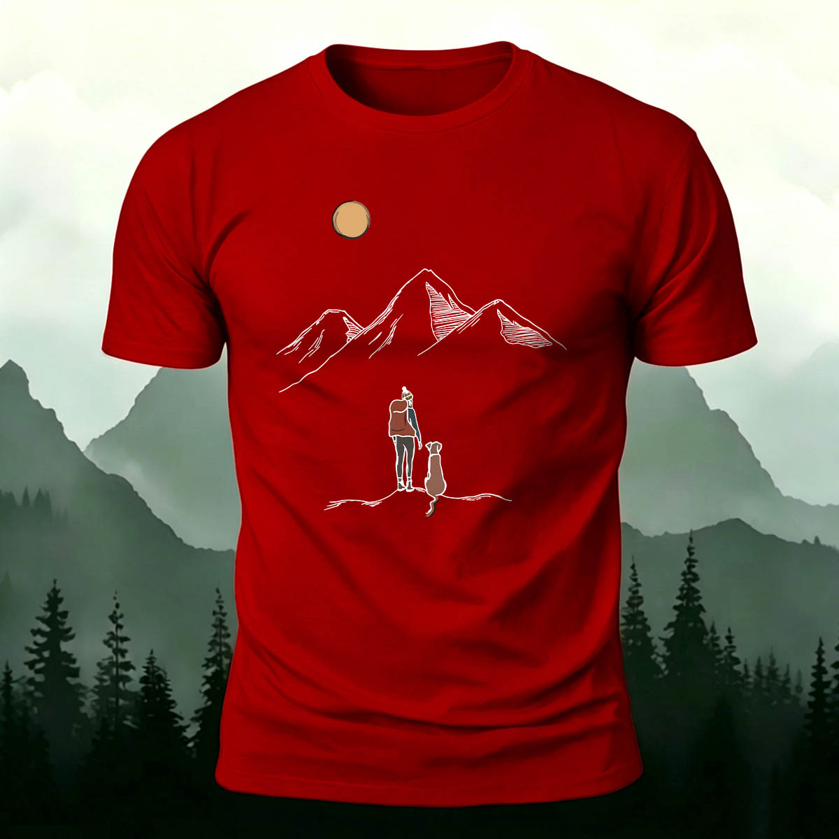 Hiking Buddy Printed Casual Soft Cotton T-Shirt