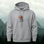Cotton Made Tree Silhouettes Round Sun Print Hoodie