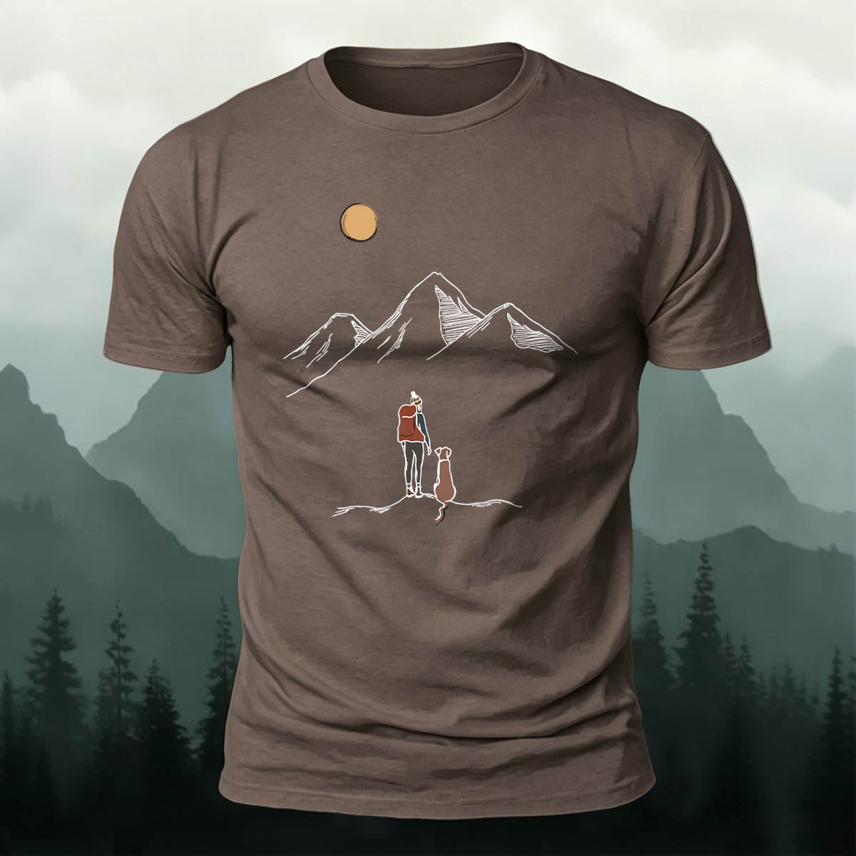 Hiking Buddy Printed Casual Soft Cotton T-Shirt