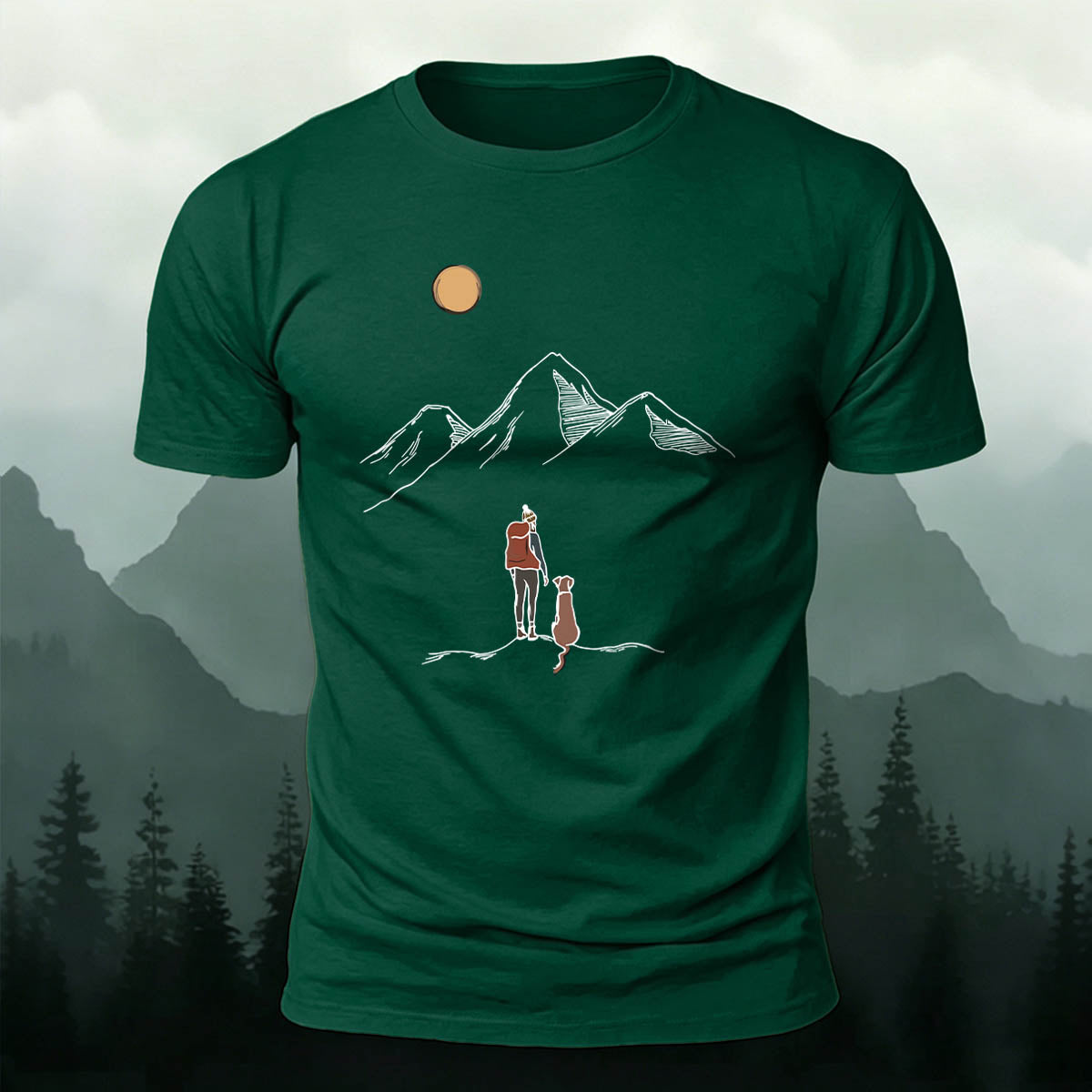 Hiking Buddy Printed Casual Soft Cotton T-Shirt