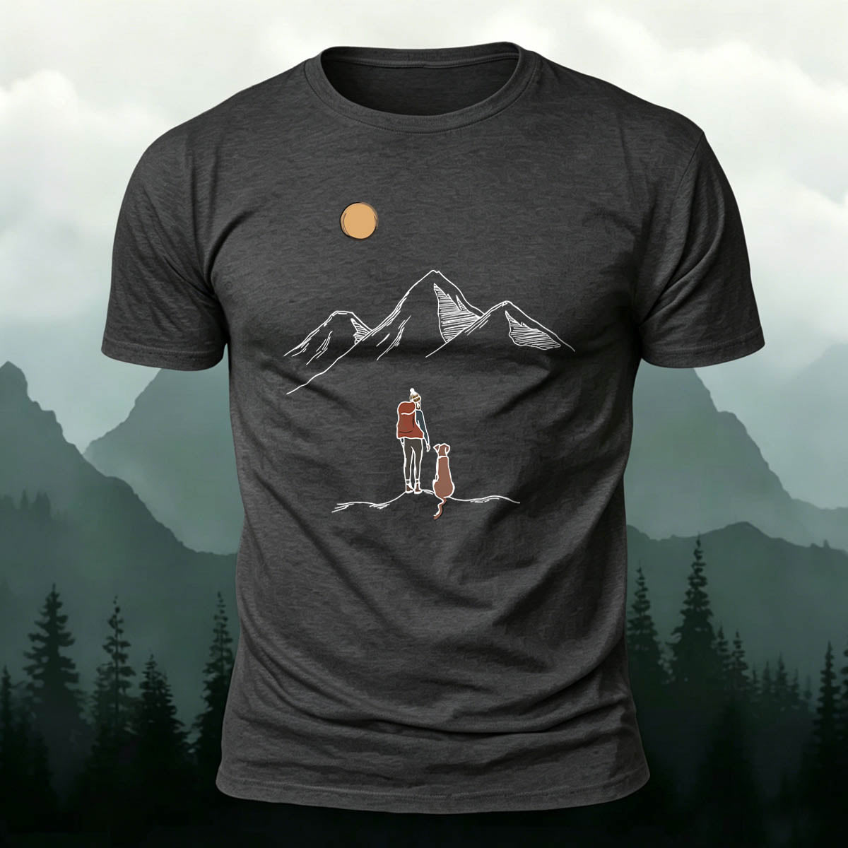 Hiking Buddy Printed Casual Soft Cotton T-Shirt