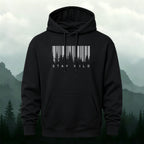 Cotton Made Creative Barcode Print Hoodie