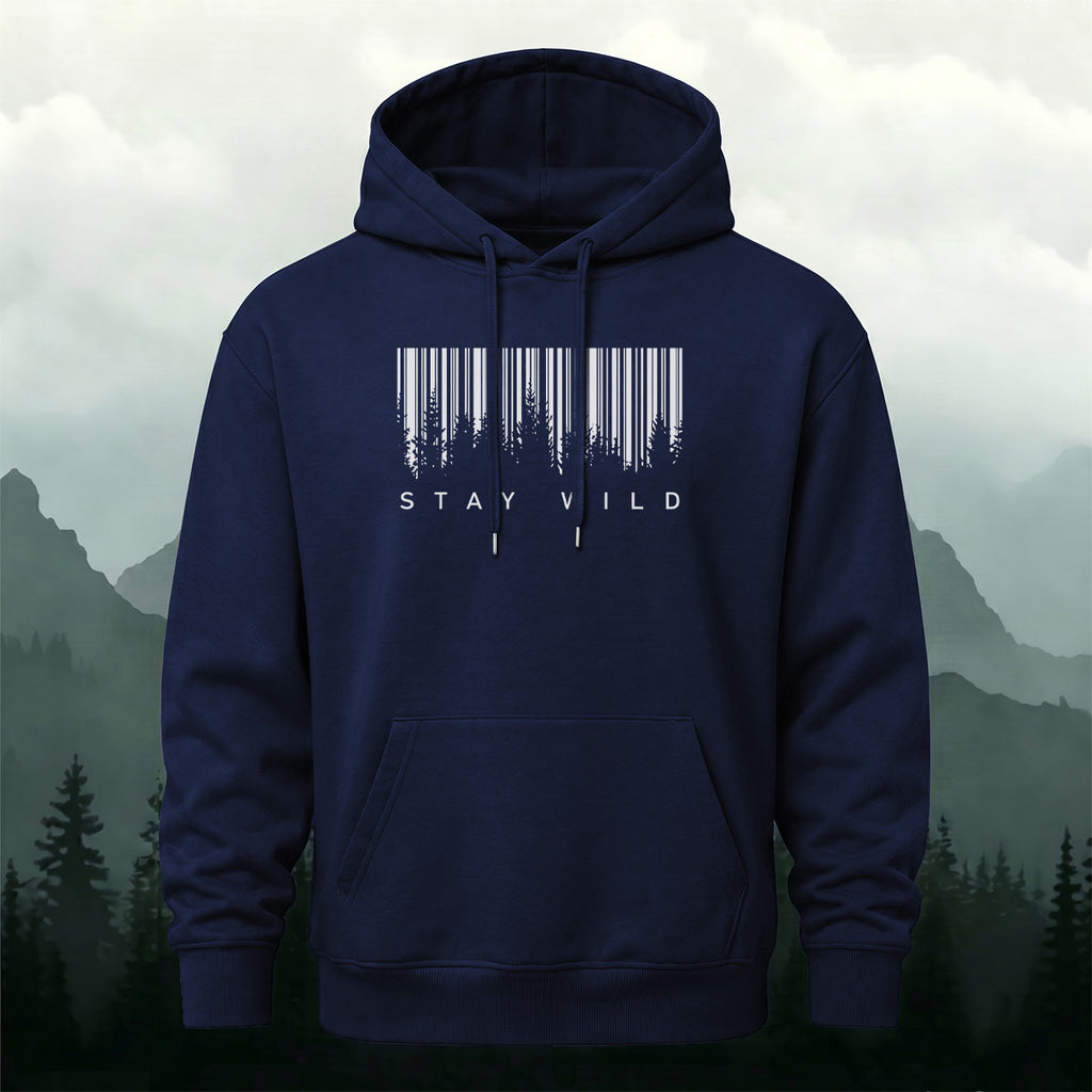 Cotton Made Creative Barcode Print Hoodie