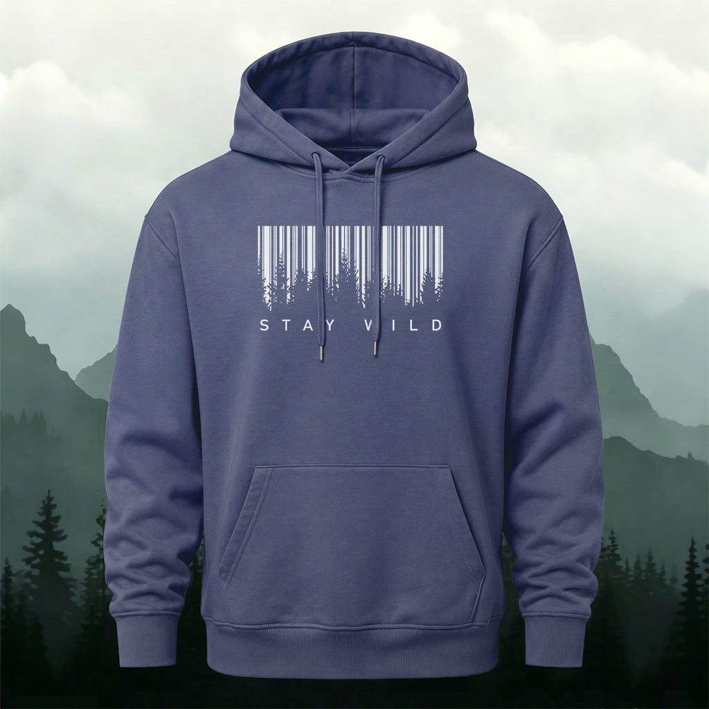 Cotton Made Creative Barcode Print Hoodie