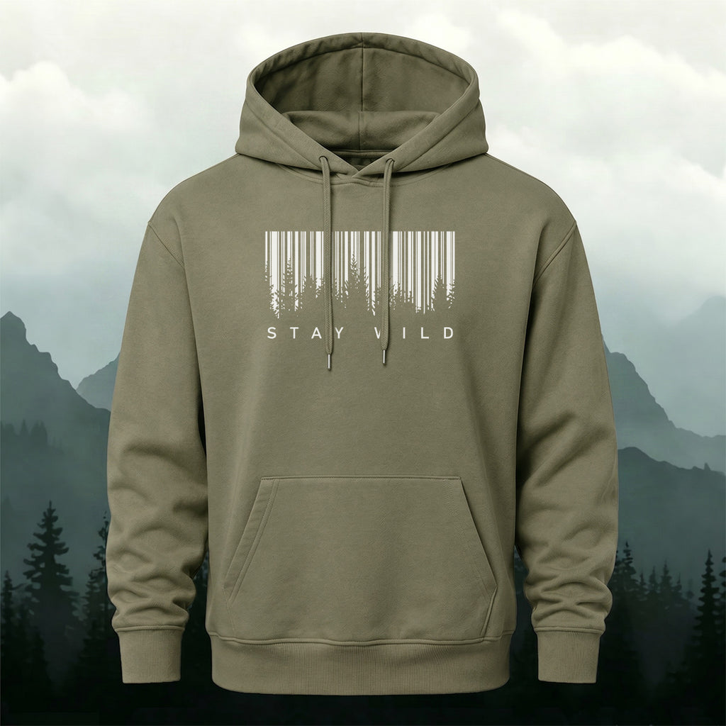 Cotton Made Creative Barcode Print Hoodie