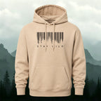Cotton Made Creative Barcode Print Hoodie
