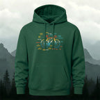 Cotton Made Creative Colorful Bicycle Print Hoodie