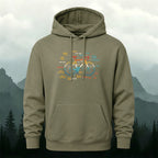 Cotton Made Creative Colorful Bicycle Print Hoodie