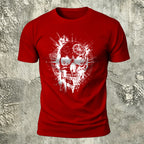 Nautical Gothic Skull Print Casual Soft Cotton T-Shirt