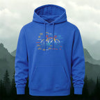 Cotton Made Creative Colorful Bicycle Print Hoodie