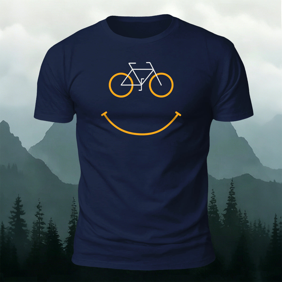 Fun Bicycle Print Casual Soft Cotton T-Shirt