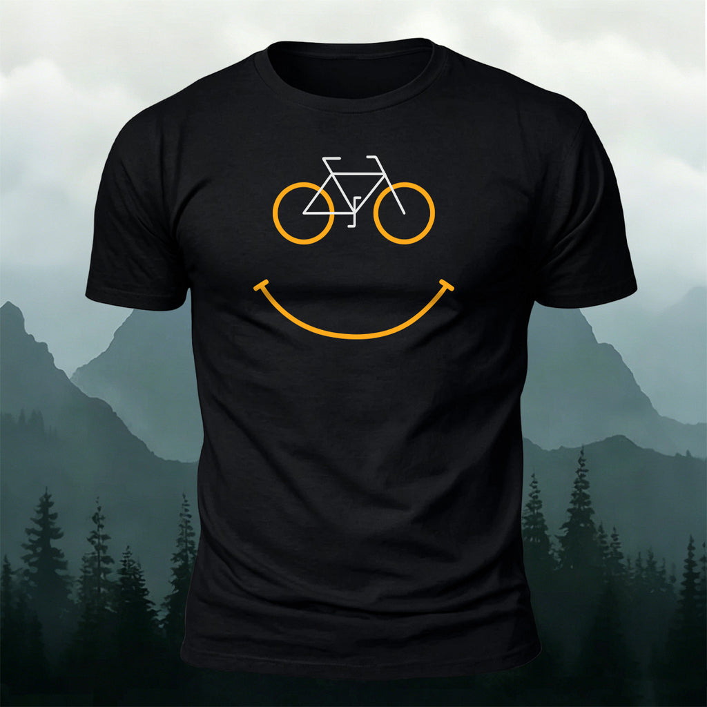 Fun Bicycle Print Casual Soft Cotton T-Shirt