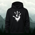 Cotton Made Dark Palm Skeleton Print Hoodie