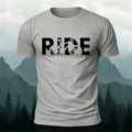 Cyclist Silhouette Printed Casual Cotton T-Shirt