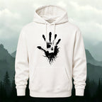 Cotton Made Dark Palm Skeleton Print Hoodie
