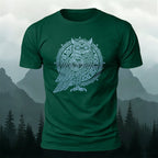 Owl Totem Print Casual Cotton T-Shirt