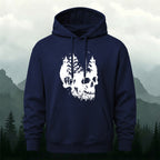 Cotton Made Dark Skull Print Hoodie