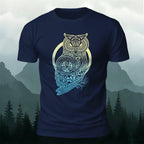 Mysterious Owl Totem Print Casual Cotton T-Shirt