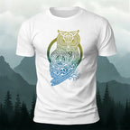 Mysterious Owl Totem Print Casual Cotton T-Shirt