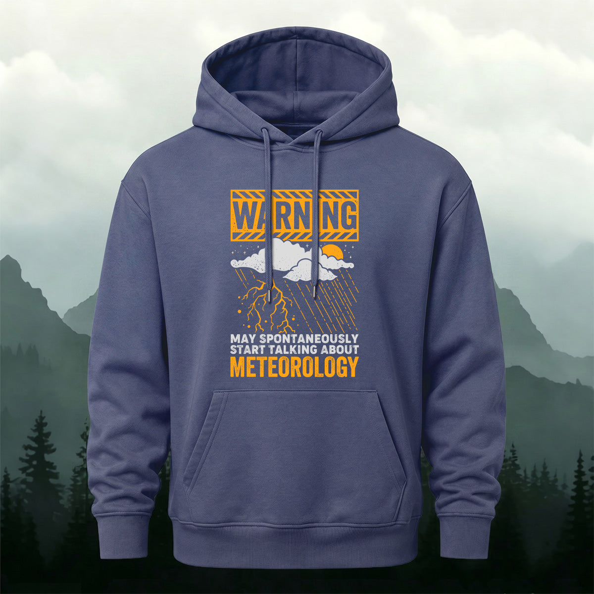 Cotton Made Weather Print Hoodie