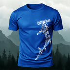 Tribal Shark Print Casual Cotton T-Shirt