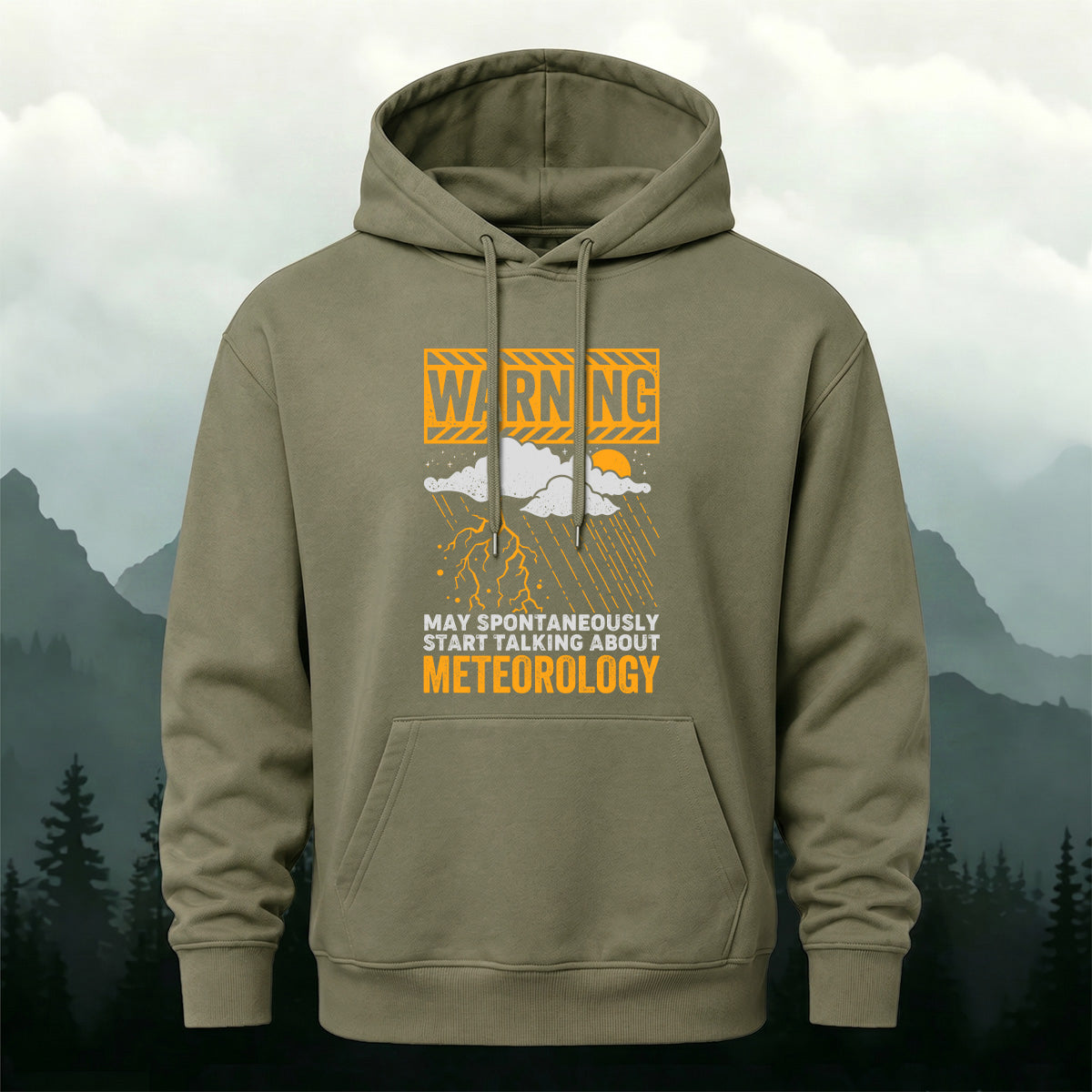 Cotton Made Weather Print Hoodie