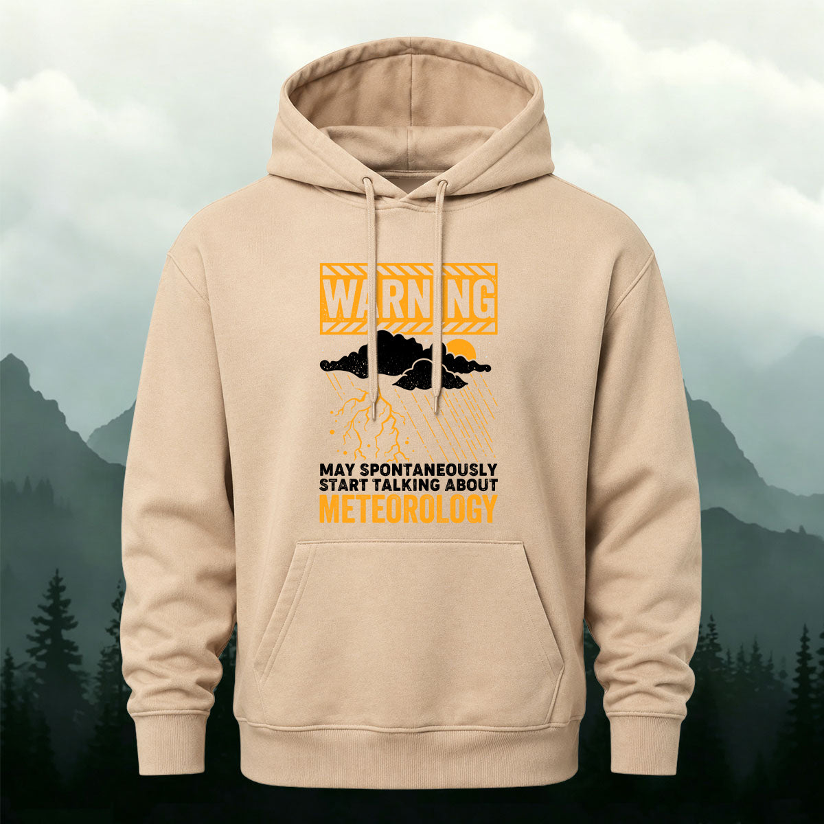 Cotton Made Weather Print Hoodie
