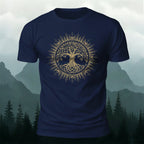 Celtic Tree of Life Print Casual Cotton T-Shirt