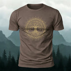 Celtic Tree of Life Print Casual Cotton T-Shirt