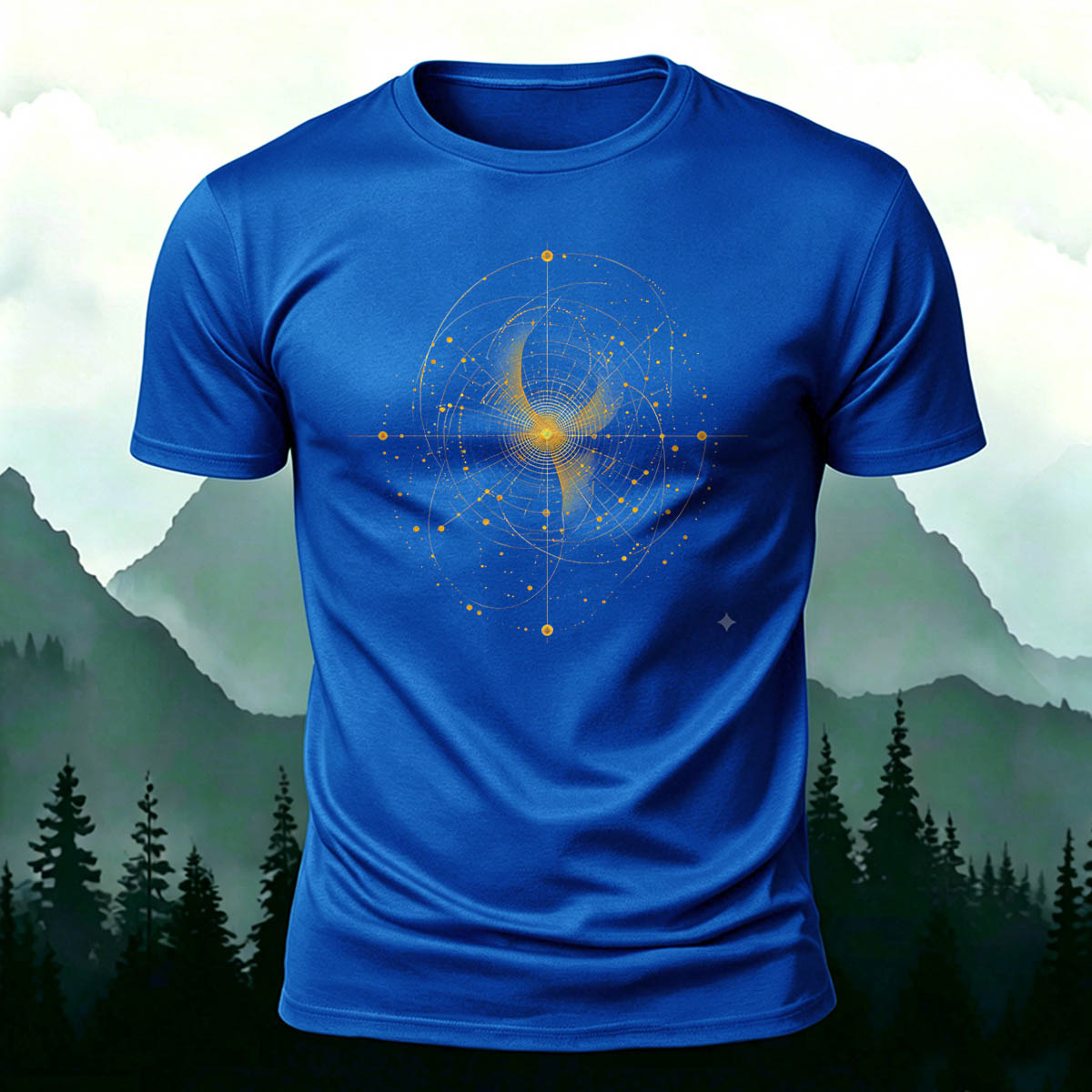 Mysticism Star Chart Casual Cotton T-Shirt