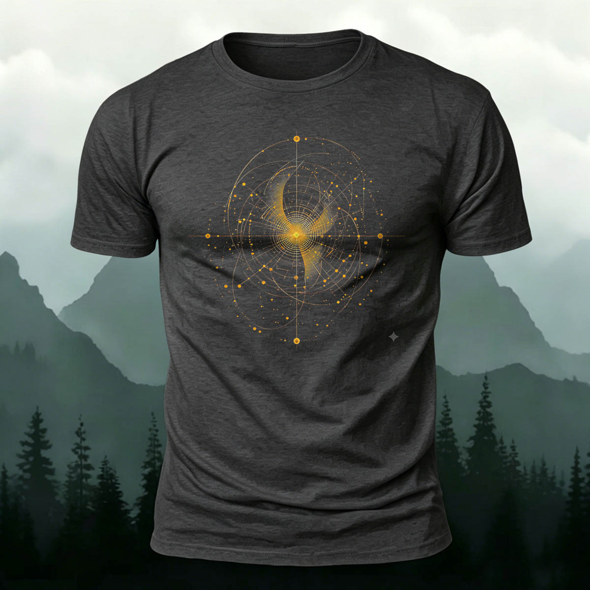 Mysticism Star Chart Casual Cotton T-Shirt