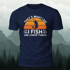 Retro Outdoor Fishing Print Casual Cotton T-Shirt