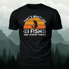 Retro Outdoor Fishing Print Casual Cotton T-Shirt