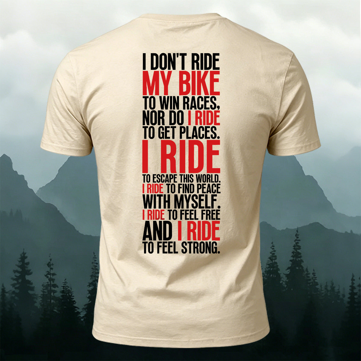 Cycling Spirit Printed Casual Cotton T-Shirt