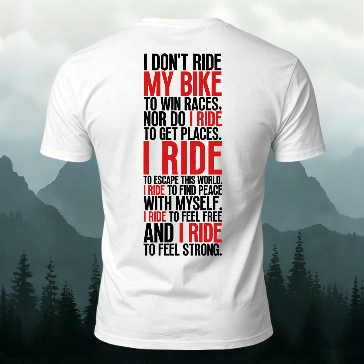 Cycling Spirit Printed Casual Cotton T-Shirt
