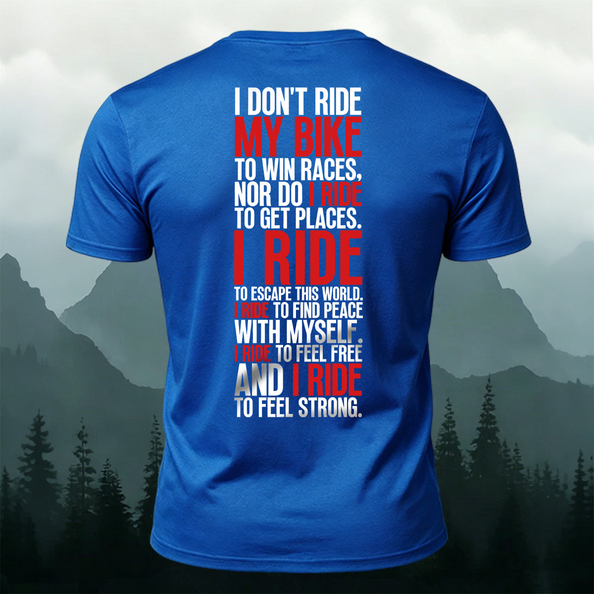 Cycling Spirit Printed Casual Cotton T-Shirt