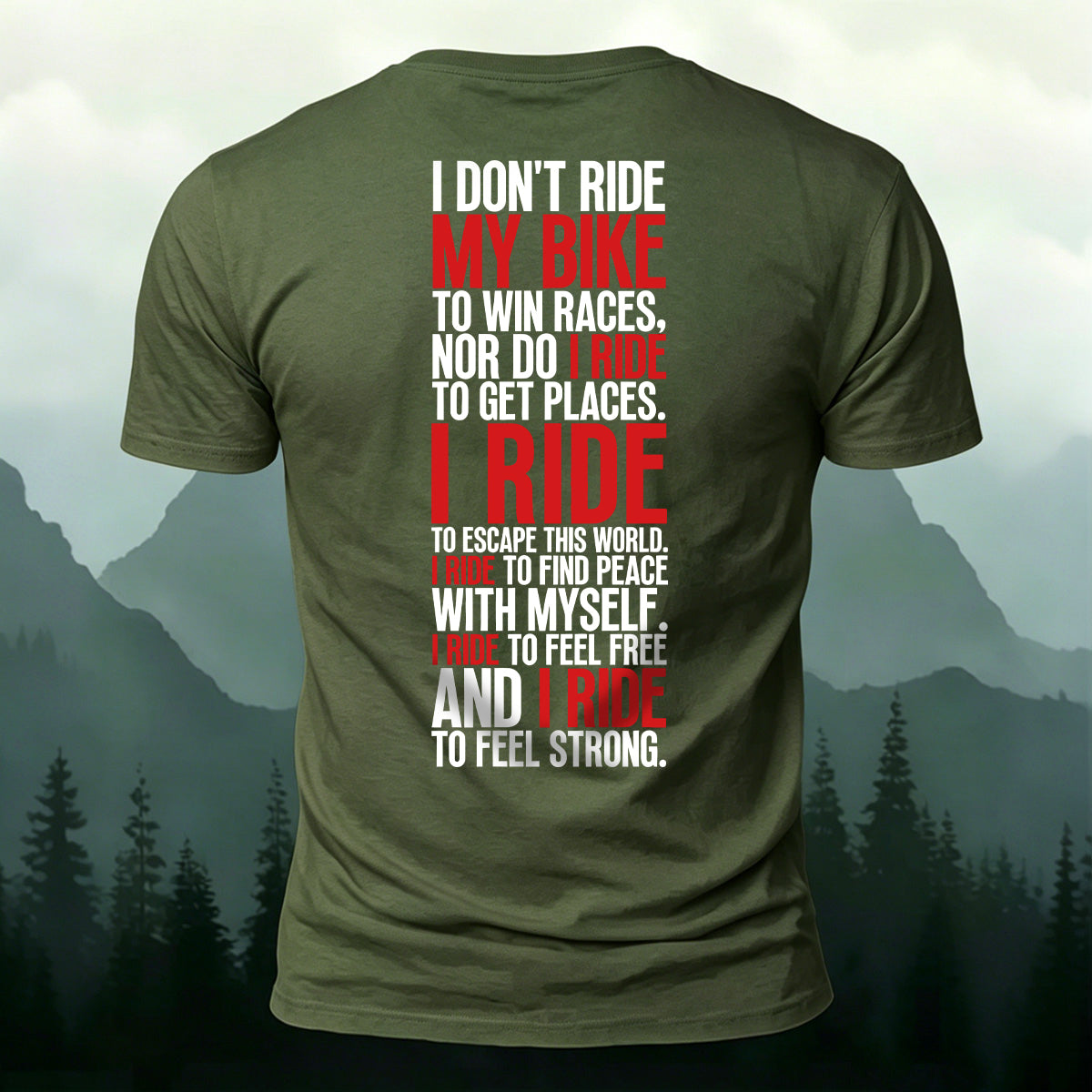 Cycling Spirit Printed Casual Cotton T-Shirt