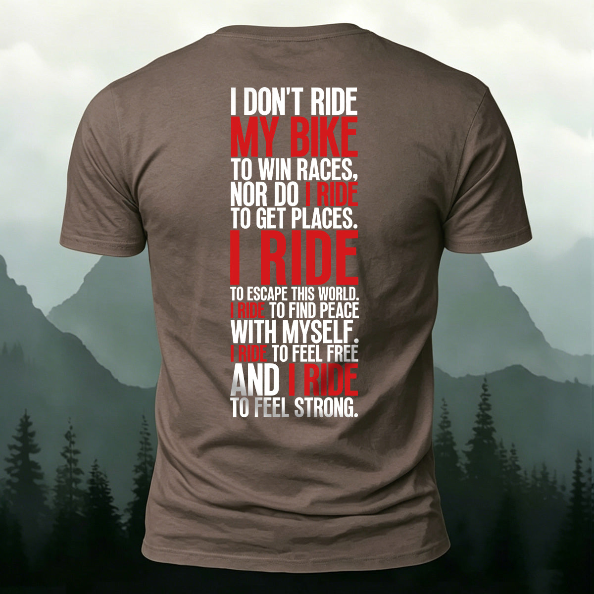 Cycling Spirit Printed Casual Cotton T-Shirt