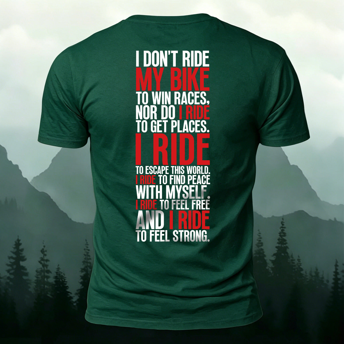 Cycling Spirit Printed Casual Cotton T-Shirt
