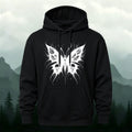 Cotton Made Dark Butterfly Skeleton Print Hoodie