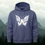 Cotton Made Dark Butterfly Skeleton Print Hoodie