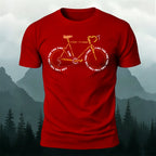 Creative Bicycle Themed Print Cotton Casual T-Shirt