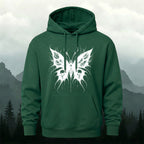 Cotton Made Dark Butterfly Skeleton Print Hoodie