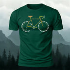 Creative Bicycle Themed Print Cotton Casual T-Shirt