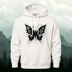 Cotton Made Dark Butterfly Skeleton Print Hoodie